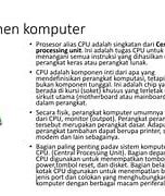 Kepanjangan Dari Cpu Adalah Central Processor Unit Merupakan